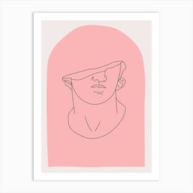 Aesthetic Male Pink Art Print