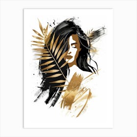 Gold Leaf Painting 6 Art Print