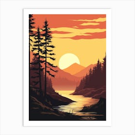 Sunset Landscape 9 Art Print