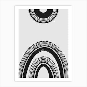 Abstract Minimalist Swirls Art Print