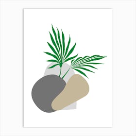 Palm Tree And Rocks Art Print