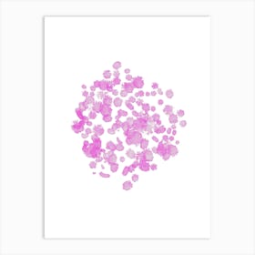 Abstract Pink Circle – Minimalist Watercolor Art Art Print