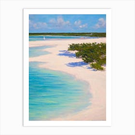 Grace Bay Beach Turks And Caicos Monet Style Art Print
