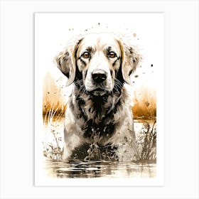 Paws And Whispers The Gentle Dog Art Print