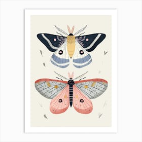 Colourful Insect Illustration Moth 27 Art Print