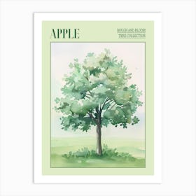 Apple Tree Atmospheric Watercolour Painting 3 Poster Art Print