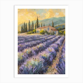 Lavender Field 3 Art Print