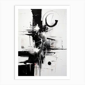 Melancholy Abstract Black And White 4 Art Print