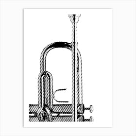 Trumpet Line Art Art Print