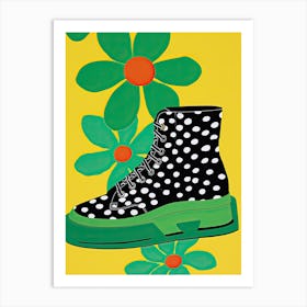 The Sneaker Garden Affair: Petals in Every Step Art Print