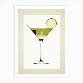 Mid Century Modern Gimlet Floral Infusion Cocktail 3 Art Print