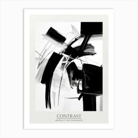 Contrast Abstract Black And White 6 Poster Art Print
