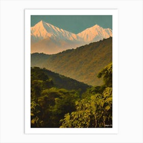 Jim Corbett National Park 2 India Vintage Poster Art Print