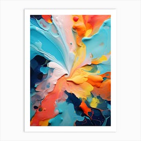 Multicolored Paint Texture V1 Art Print