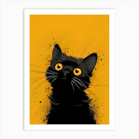 Black Cat Art Print