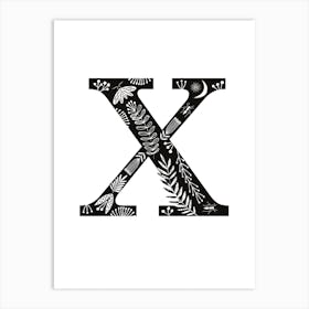 Letter X Art Print