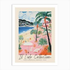 Costa Smeralda, Sardinia   Italy Il Lido Collection Beach Club Poster 5 Art Print