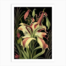 Lilium Floral 2 Botanical Vintage Poster Flower Art Print