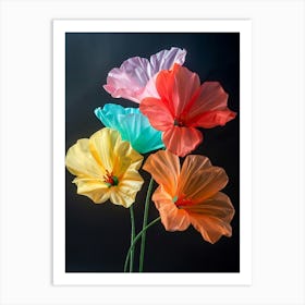 Bright Inflatable Flowers Geranium 3 Art Print