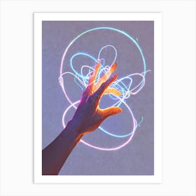 Hand Of Light Art Print