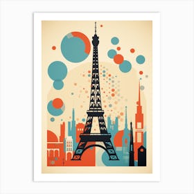 Paris Eiffel Tower poster 2 Art Print