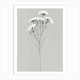 Yarrow Wildflower Simplicity Art Print