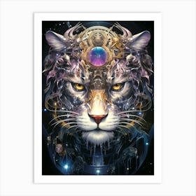 Psychedelic Tiger 1 Art Print