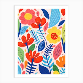 Whimsical Bouquet; Matisse Style Art Print