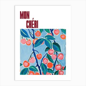 Mon Cheri Poster Cherries Matisse Style 11 Art Print