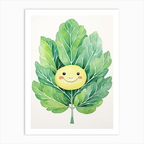 Friendly Kids Cabbage Art Print