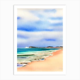 Torquay Beach 2, Australia Watercolour Art Print
