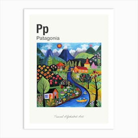 Kids Travel Alphabet  Patagonia 2 Art Print