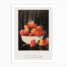 Art Deco Strawberry Still Life 1 Poster Art Print