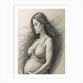 Pregnant Woman Art Print