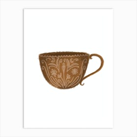 Vintage Kitchen Tea Cup Art Print
