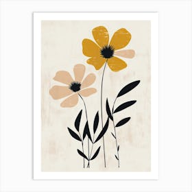 Calgary Flower Market Boho Minimalist Style 1 Art Print