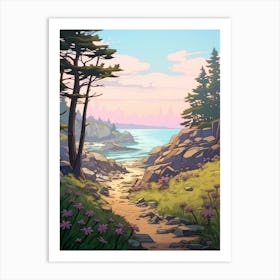 West Coast Trail Canada 3 Hike Illustration Art Print