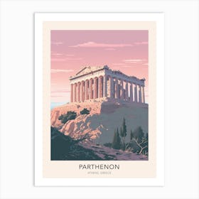 The Parthenon Athens Greece Travel Poster Art Print