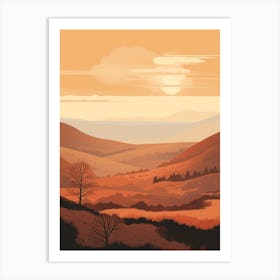 Peak District National Park England 2 Hiking Trail Landscape Art Print