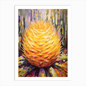 Cactus Painting Golden Barrel 3 Art Print
