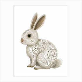 New Zealand Rabbit Kids Illustration 3 Art Print