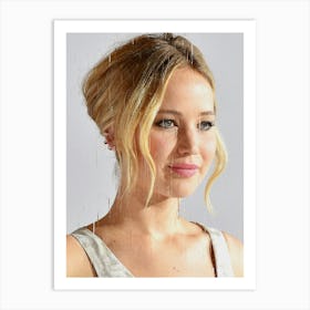 Jennifer Lawrence Painted Art Print