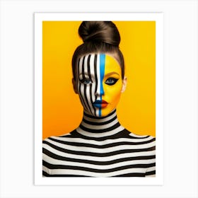 Geometric Portrait 0009 Geometric Portrait 0011 Geo Face 1 13 Art Print