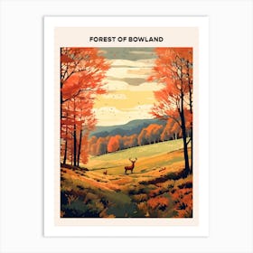 Forest Of Bowland Midcentury Travel Poster Art Print