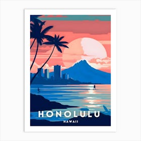 Honolulu Travel Art Print