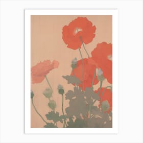 Muted Tones Flowers 3 Art Print