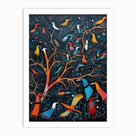 Birds In The Tree 1 Art Print