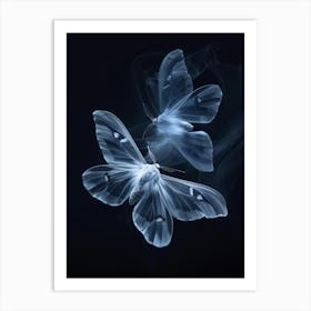 Moths In Smoke Art Print