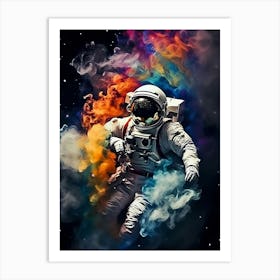 Astronaut In Space Art Print