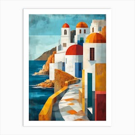 A Modern Art Poster Of Rhodes 1 Art Print